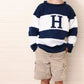 WIDE STRIPE TWO COLOR Personalized Knit Sweater | Devonknitwear