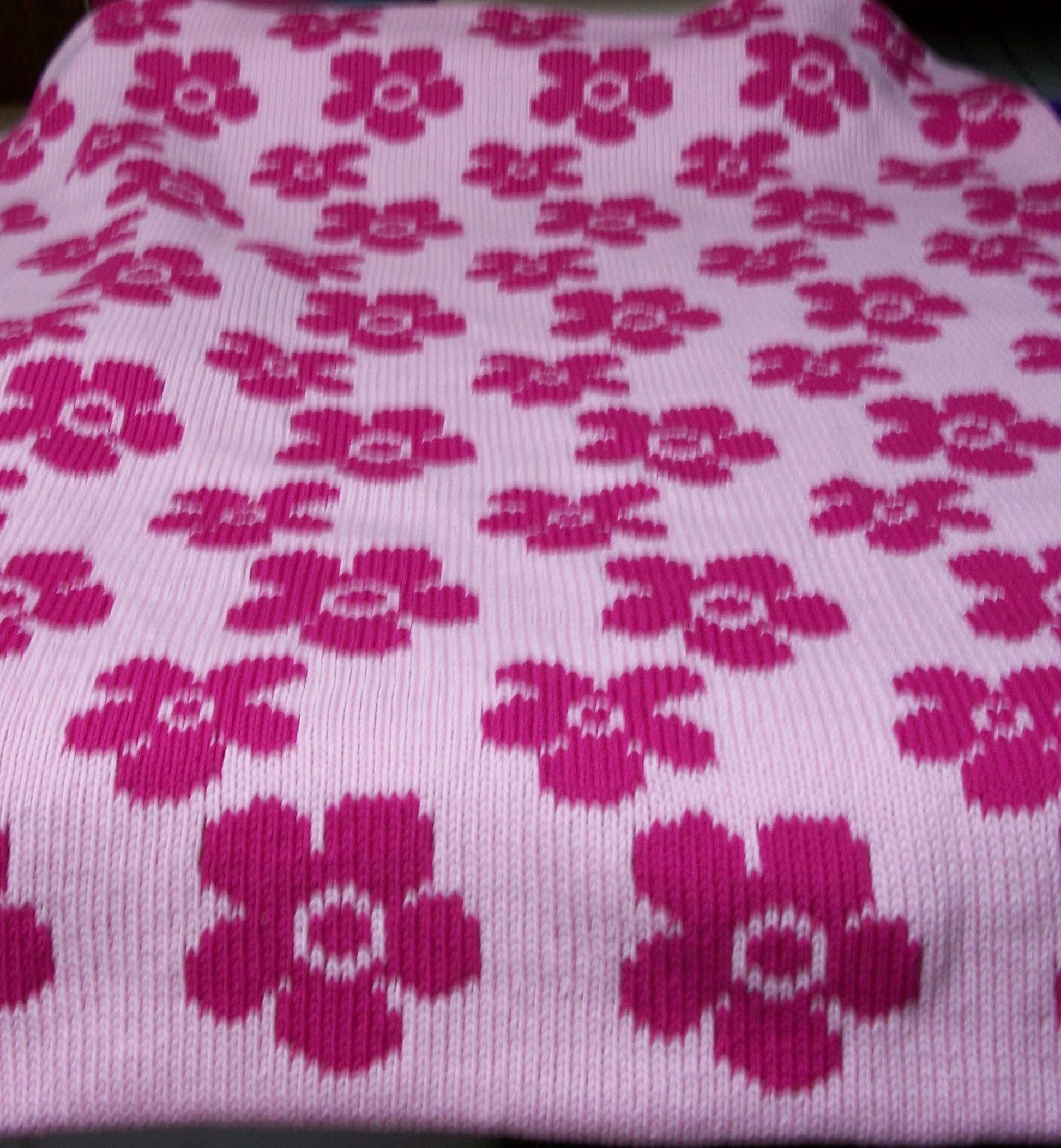 Knitted Flower Blanket