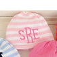 STRIPE HAT WITH ROLL BRIM AND NAME OR MONOGRAM | Devonknitwear