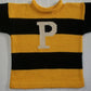 WIDE STRIPE WITH LETTER OR NAME Custom Knit Sweater | Devonknitwear