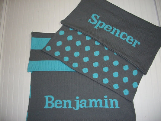 POLKA DOT BLANKET Personalized Baby Gift | Devonknitwear